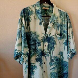 Tommy Bahama 100% Silk XXL Button Down Shirt